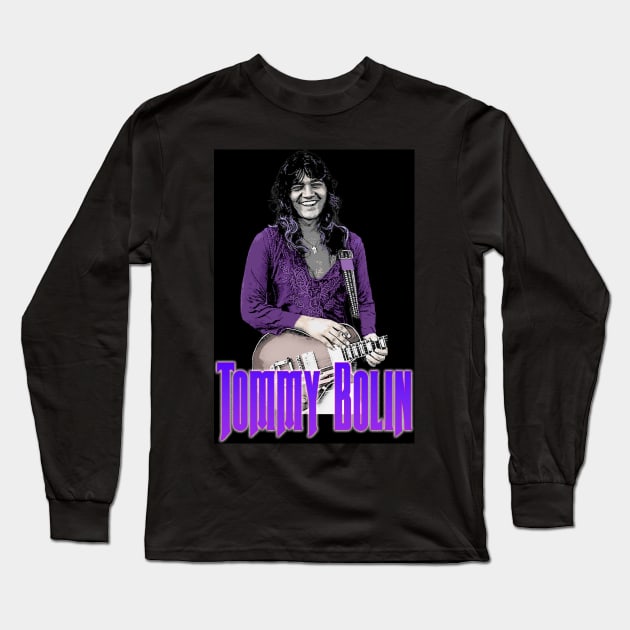 Tommy Bolin Long Sleeve T-Shirt by Designs That Rock